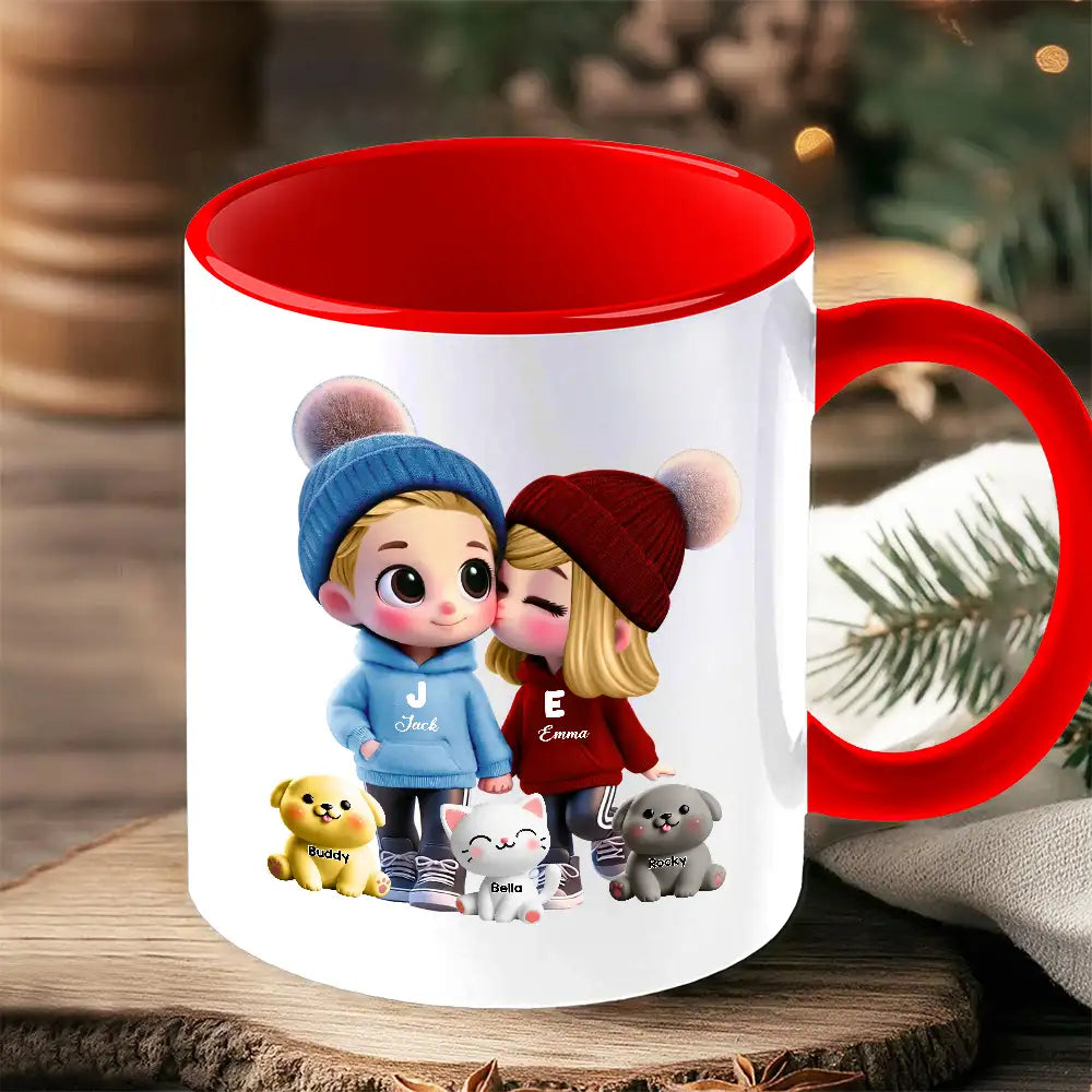 Personalized Sticker Decal for Couples – Cute Cartoon Design, Customizable for Him & Her