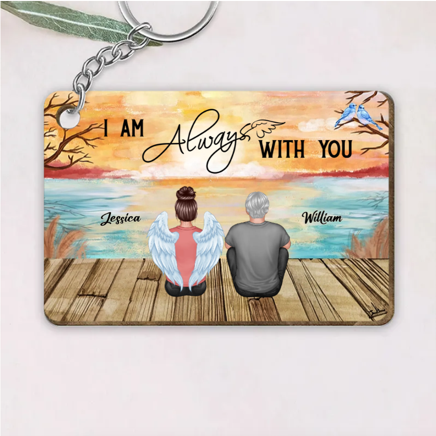 Personalized We're Always With You Blanket, Plaque, Keychain, Poster or Canvas, Ornament and Wallet Card - Unique Memorial Gift for Loved Ones