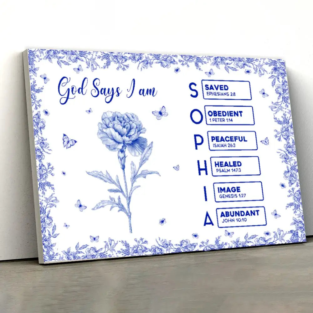 Poster with God Says I Am Religious Letter Design, High Clarity, Inspirational and Surprise Gift