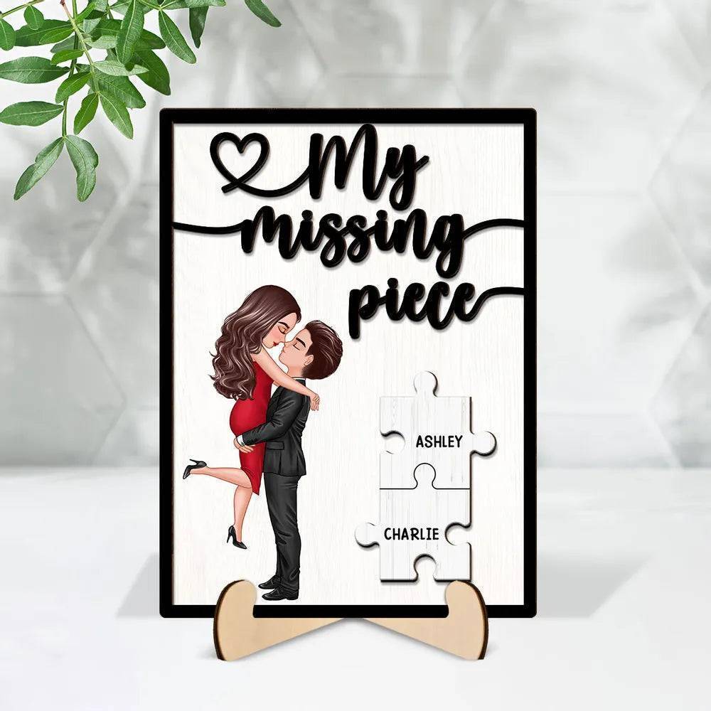 My Missing Piece - Personalized Wooden Or Acrylic Or LED Plaque - Engraved Design for Him/Her