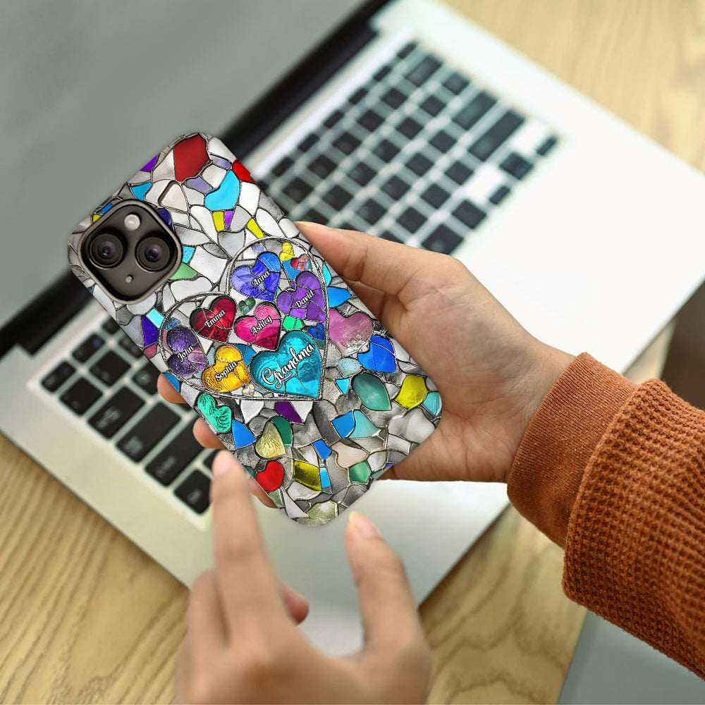 Grandma's Mom's Sweethearts - Personalized Grandma Full Print Phone Case