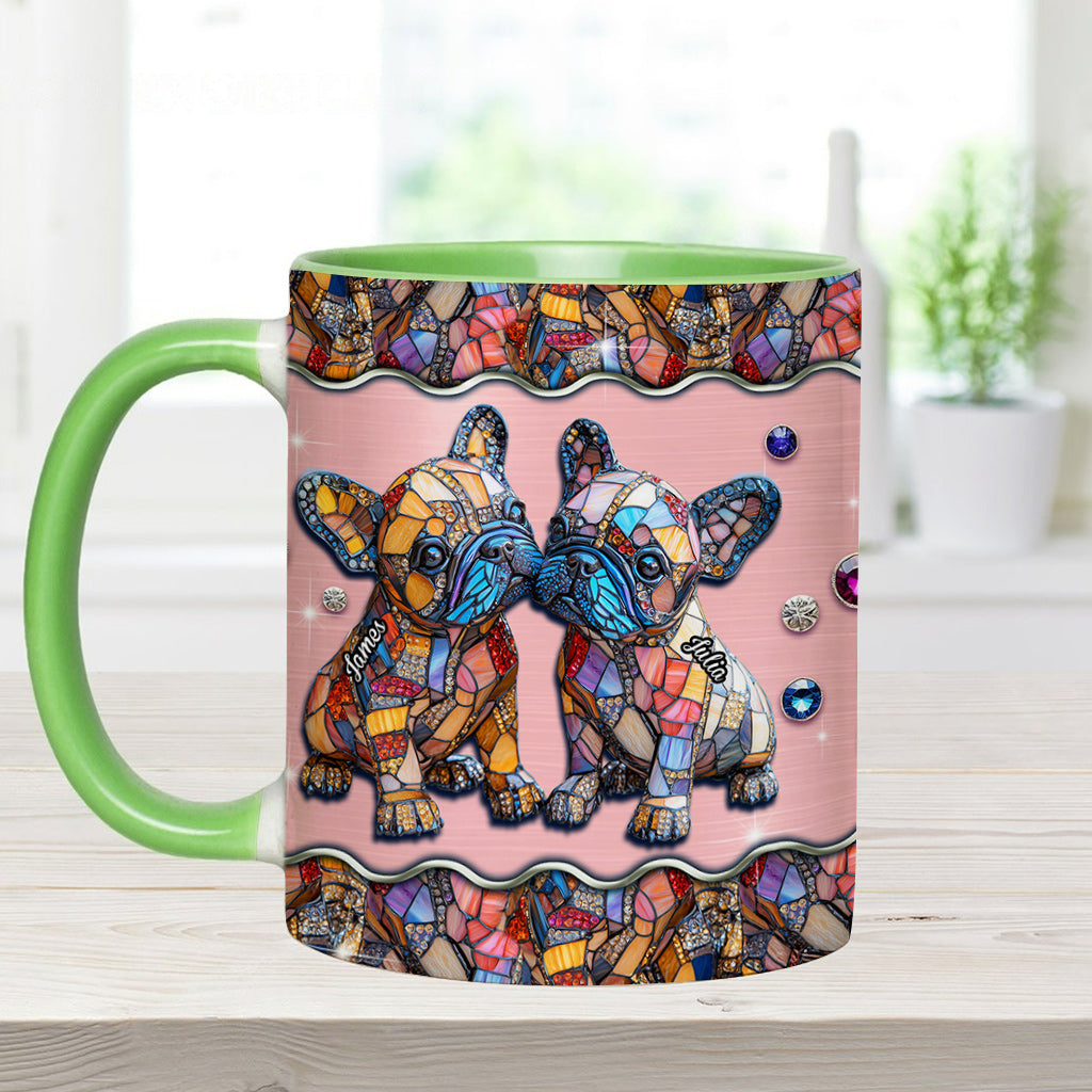 French Bulldog Couple - Personalized French Bulldog Accent Mug