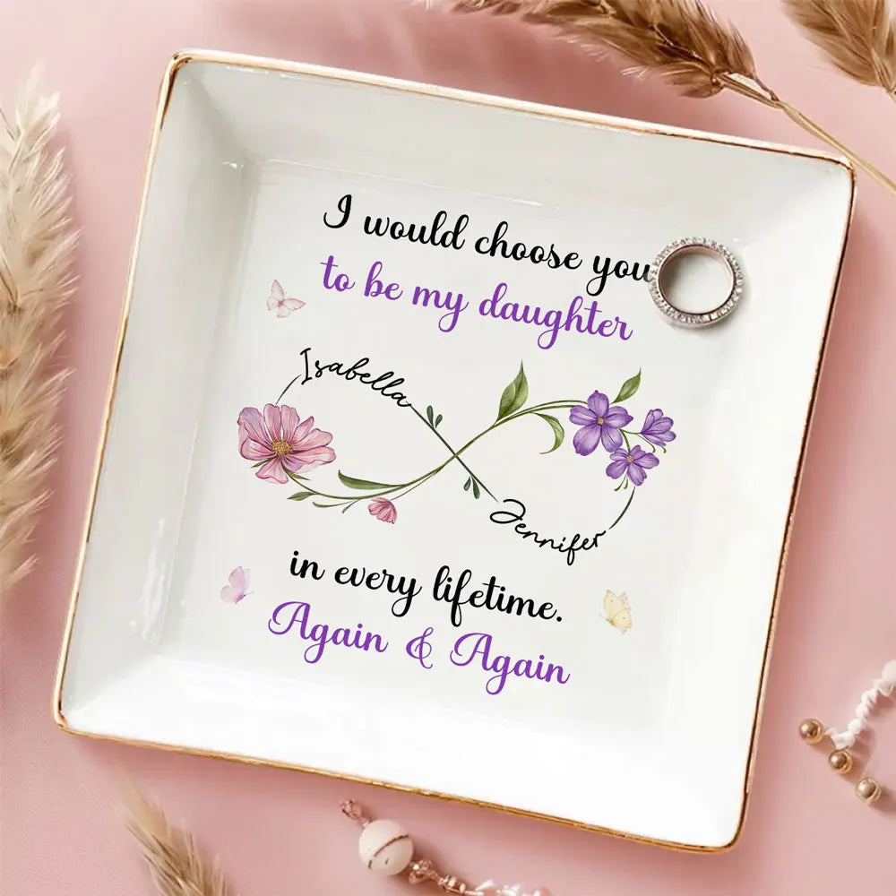 Floral Infinity Jewelry Dish - Gift for Daughter
