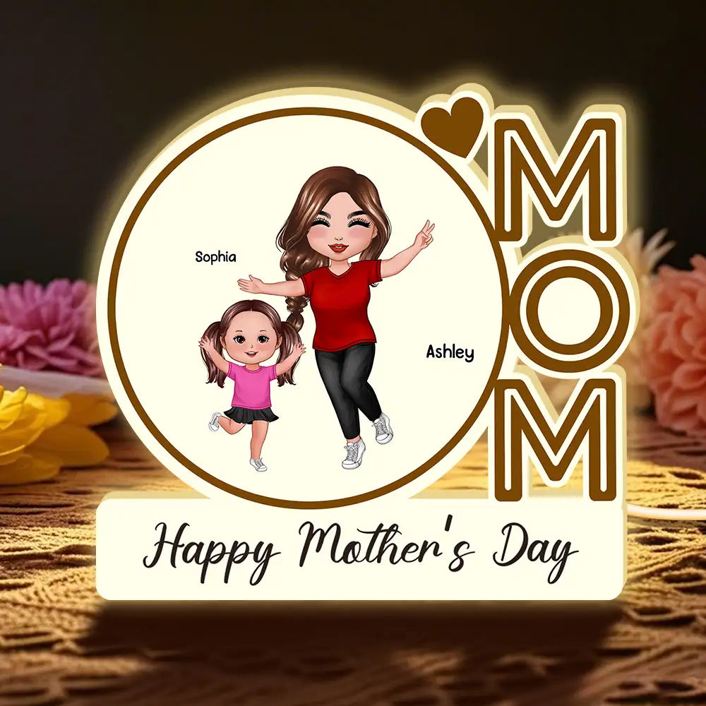 MOM We Love You – Custom Plaque for Mother's Day, Birthday or Family Celebration