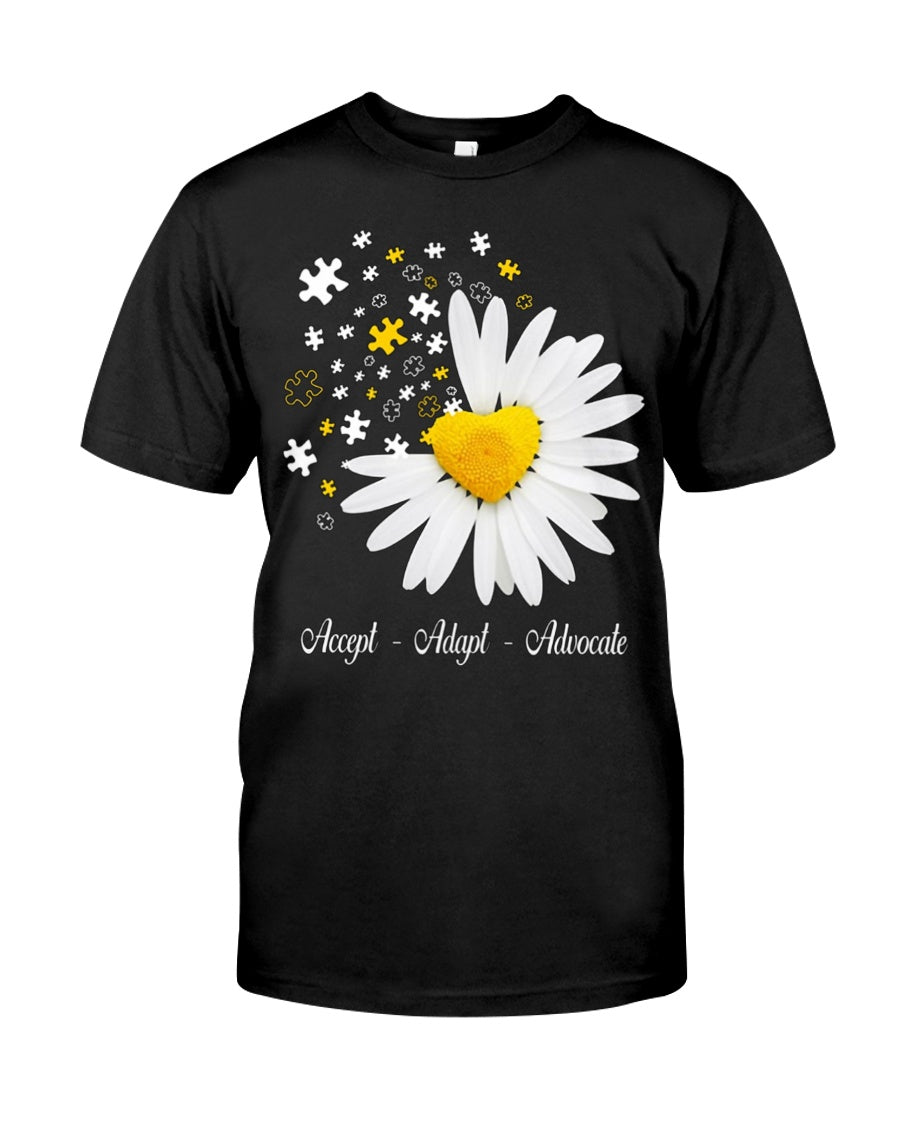 Autism Accept Adapt Advocate - Autism Awareness T-shirt and Hoodie 0921