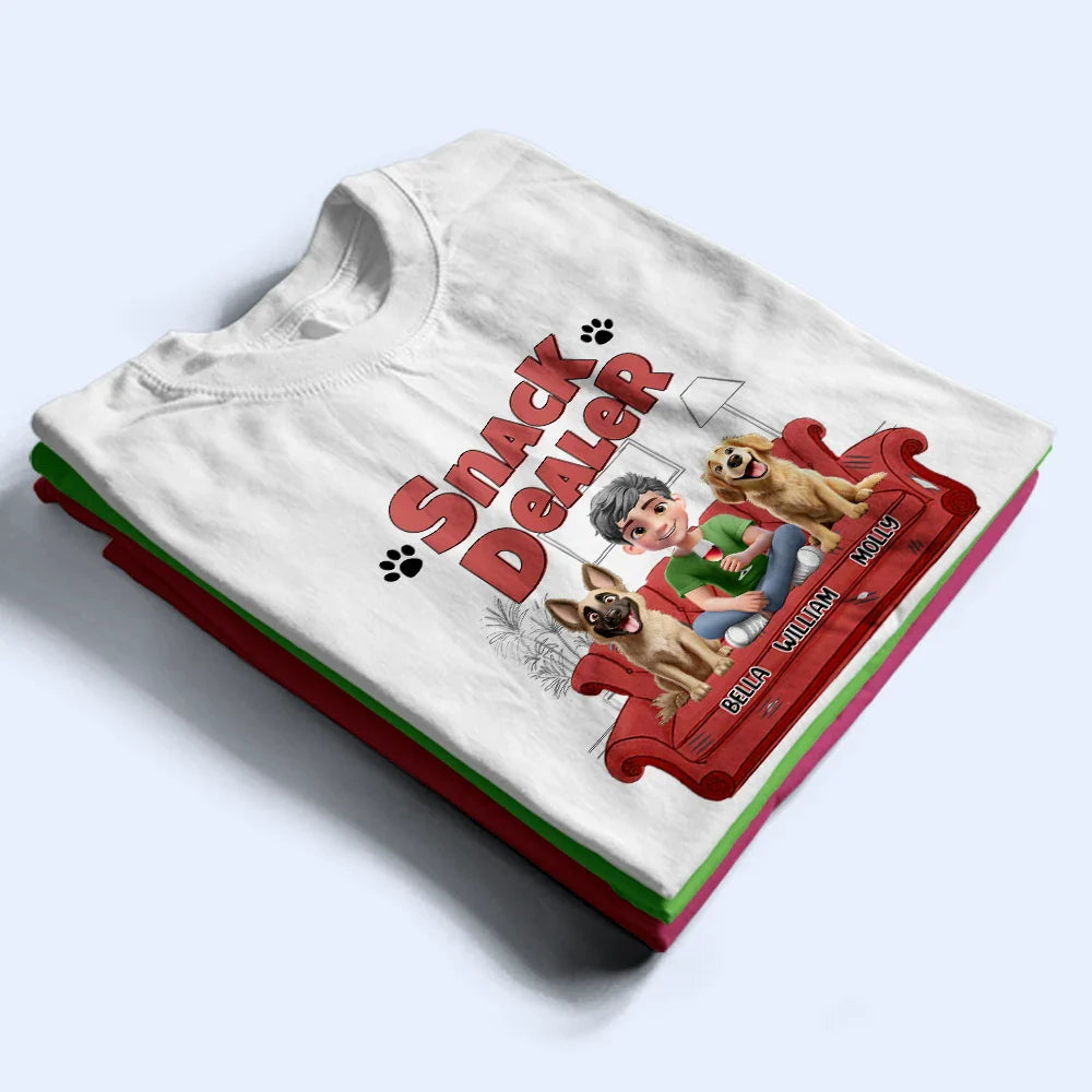 Treat Dealer – Funny Personalized Dog Lover T-Shirt, Women’s Tee, Sweatshirt and Hoodie – Ideal Gift for Dog Owners and Pet Lovers
