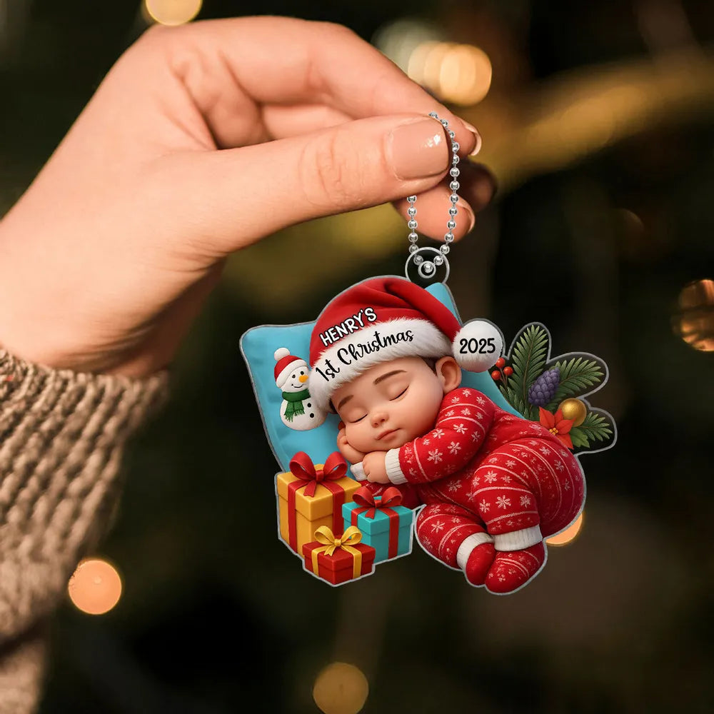 Baby’s First Christmas Acrylic Ornament High Clarity Beautiful Holiday Keepsake Gift Choice