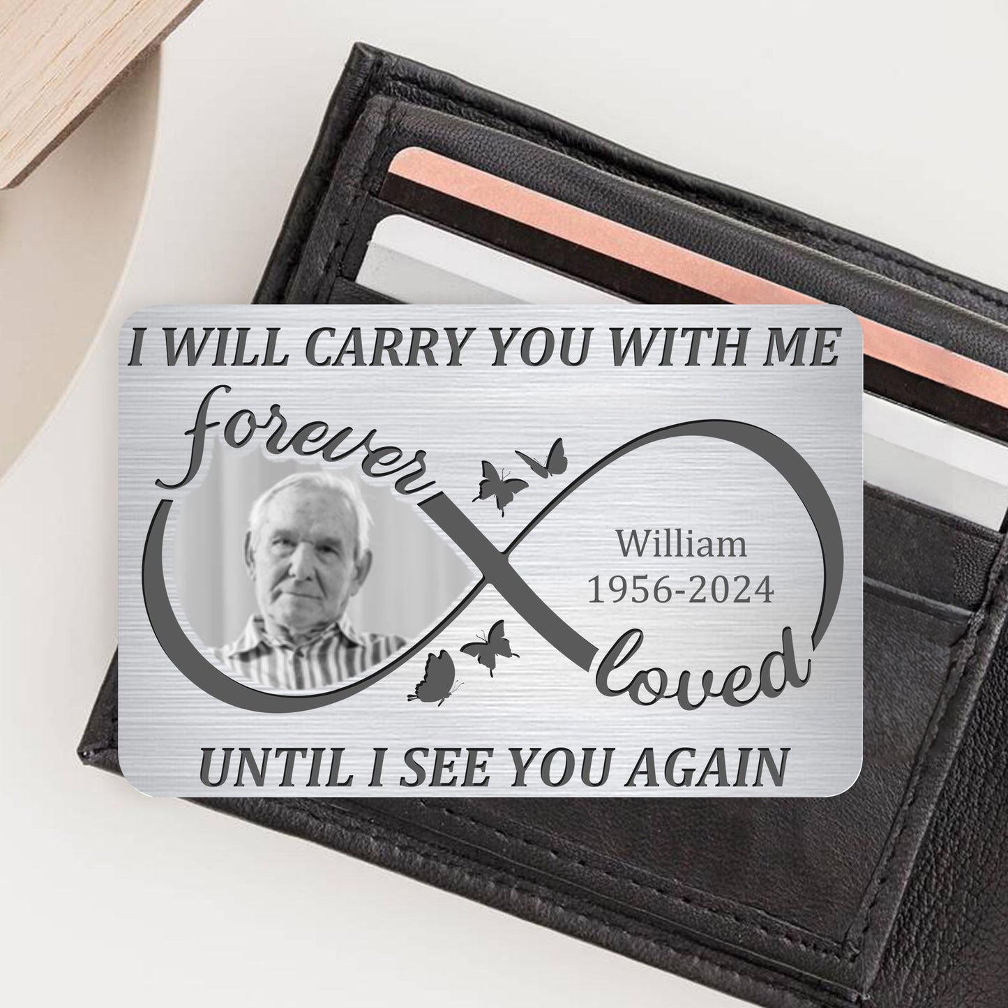 Eternal Love - Custom Metal Wallet Card for Cherished Memories