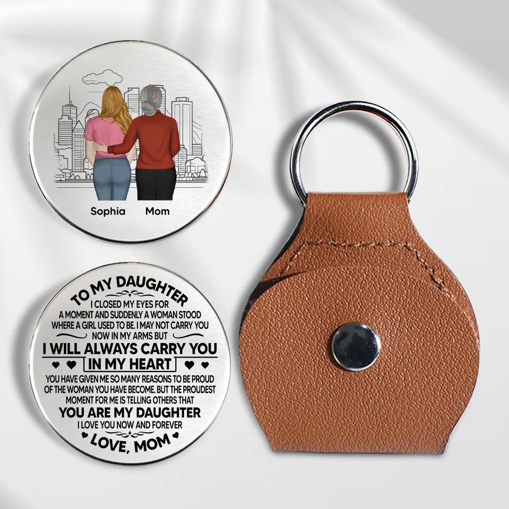 Personalized Pocket Hug With Mom and Daughter Hugging, Always Carry You In My Heart Keepsake, Unique Gift for Mom or Daughter