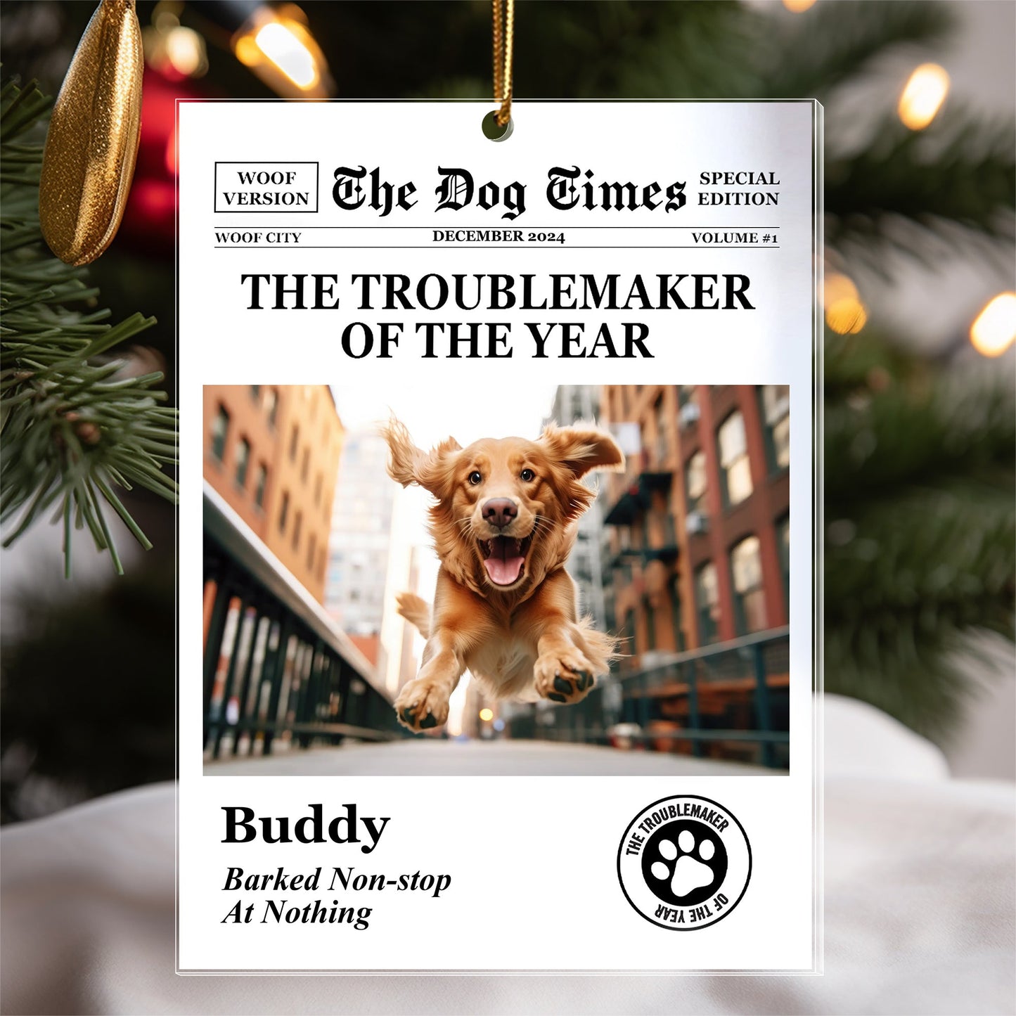 Personalized Pet Ornament – A Loving Tribute to Your Furry Friend
