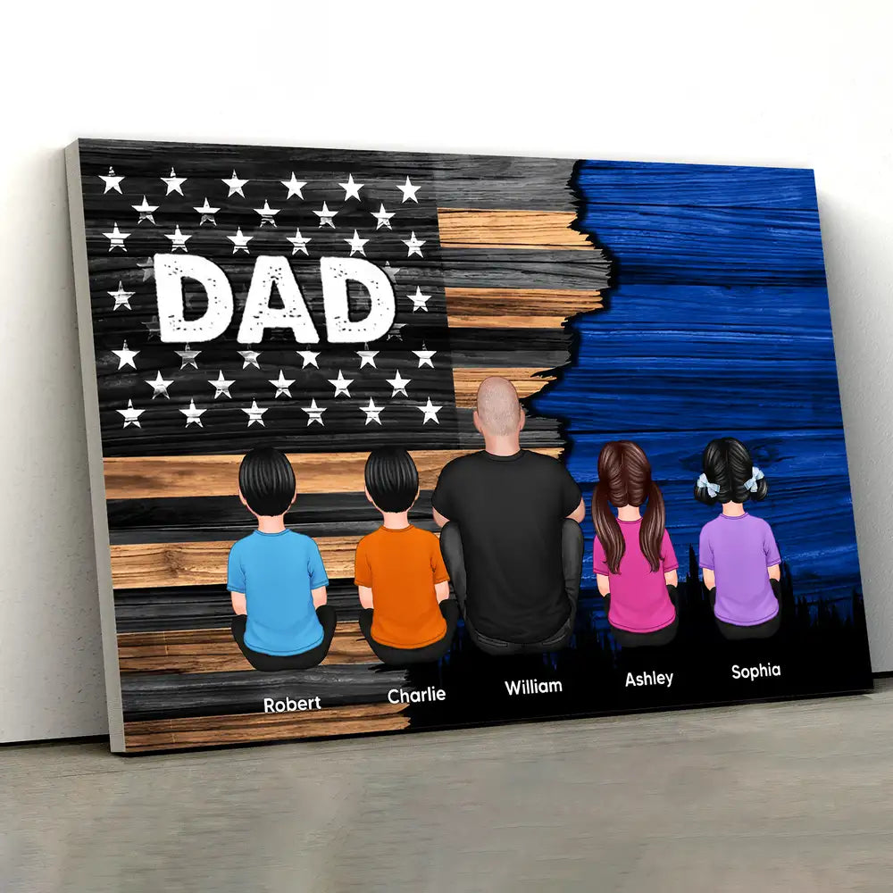 To Dad with Love – Custom Poster with Kids’ Names – Thoughtful Father’s Day Gift from the Family