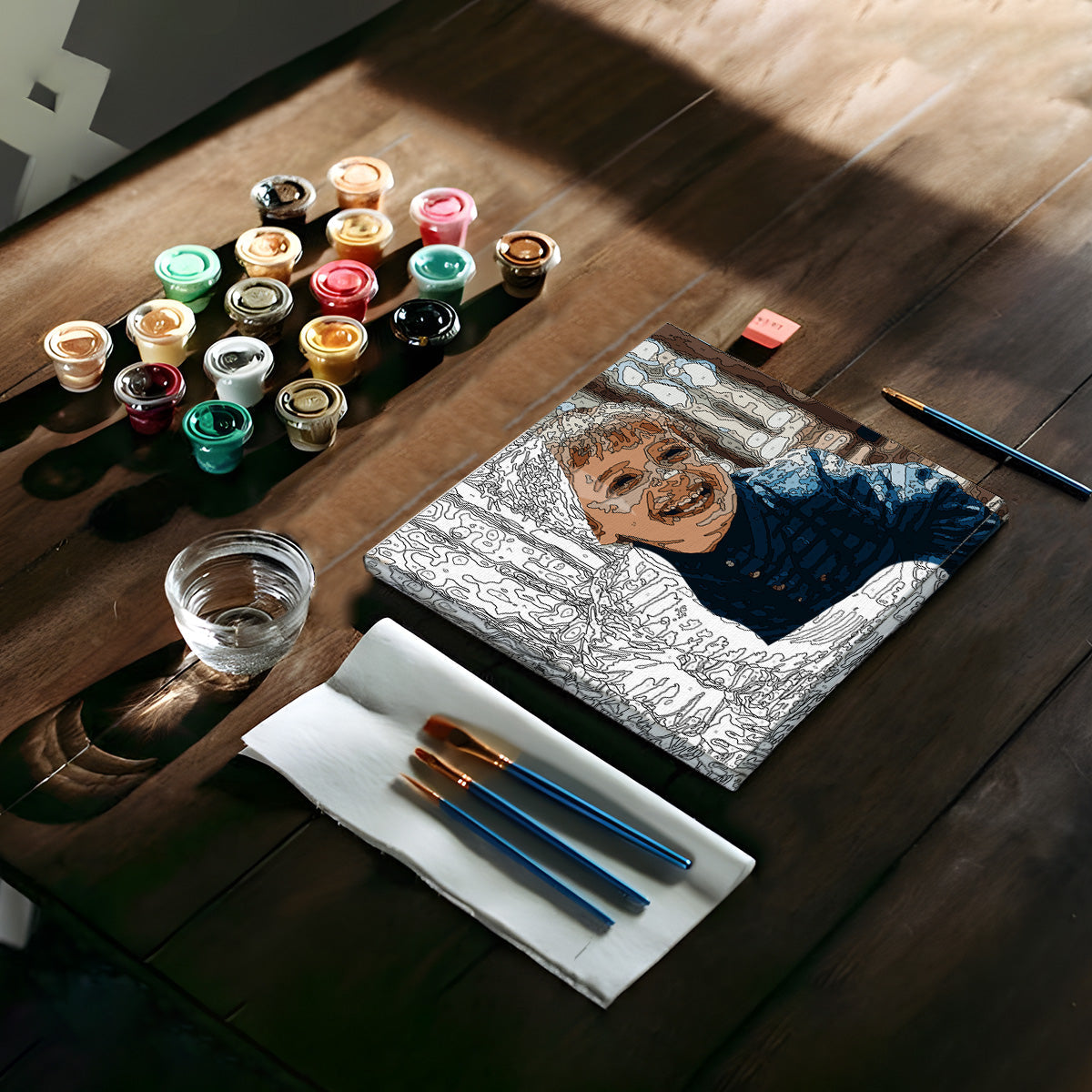 Custom Photo - Personalized grandson Paint By Numbers Kit