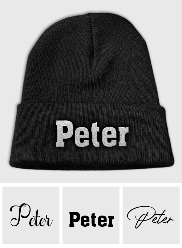 Custom Name - Personalized Kid Embroidered Beanie