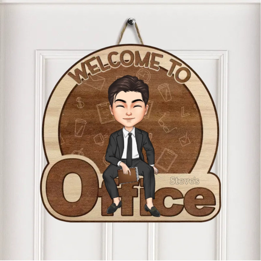 Personalized Wooden Teacher Sign - Custom Office Decor Gift