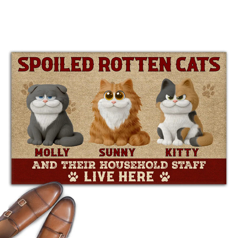 Funny Cat Standard Doormat with Playful Design for Entryway, Adds Humor and Perfect Gift for Pet Lovers