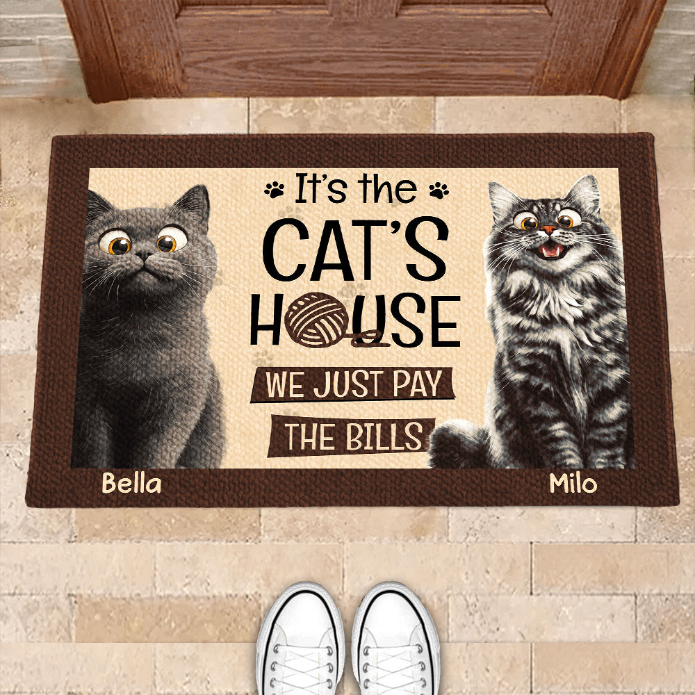 Custom Cat Lover Doormat - Personalized Home Decor Gift