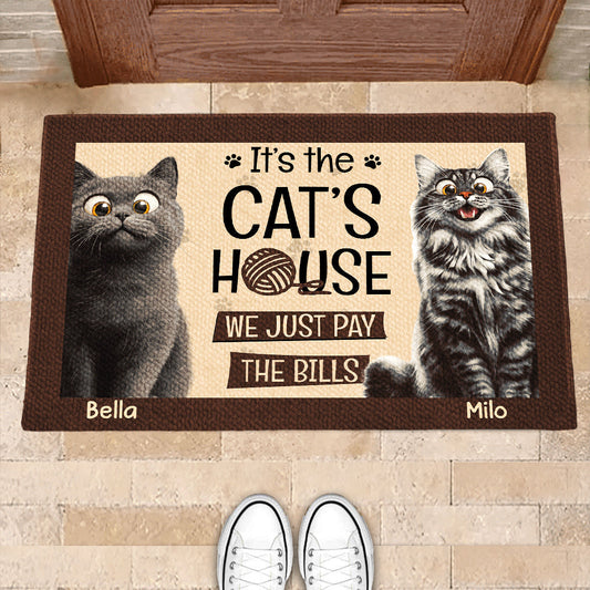 Custom Cat Lover Doormat - Personalized Home Decor Gift