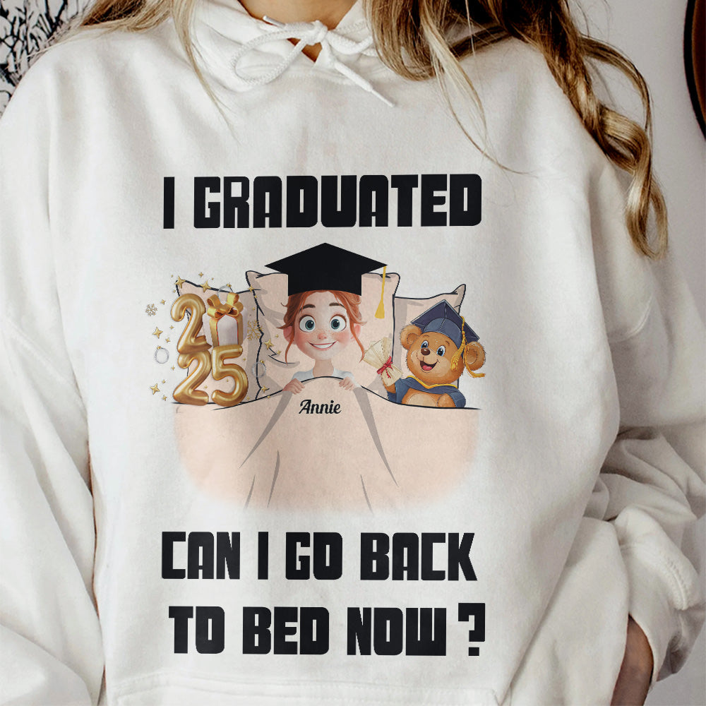 I Graduated Can I Go Back To Bed Now - Personalized Gift for Graduates, Perfect for Kids or Classmates