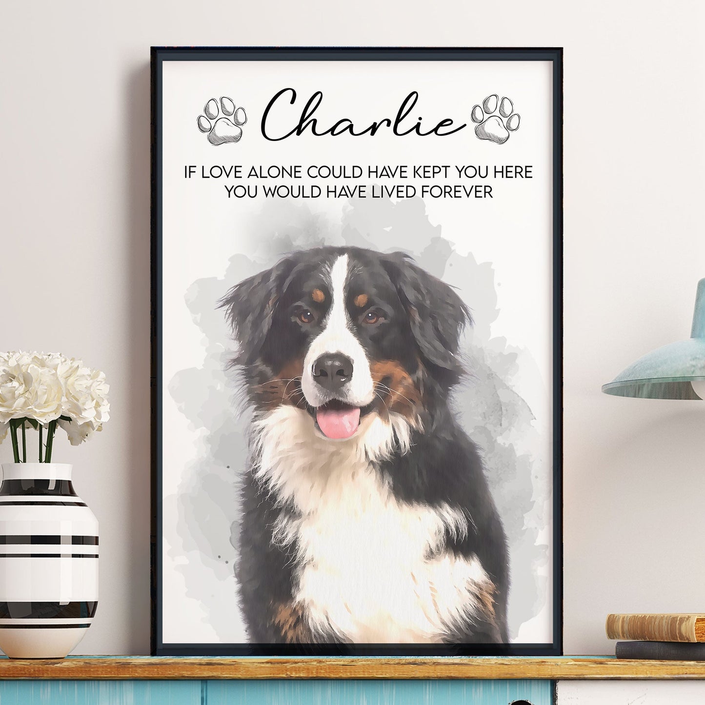 "If Love Alone Could Have Kept You Here" Dog Memorial Canvas – Personalized Tribute for Your Beloved Pet