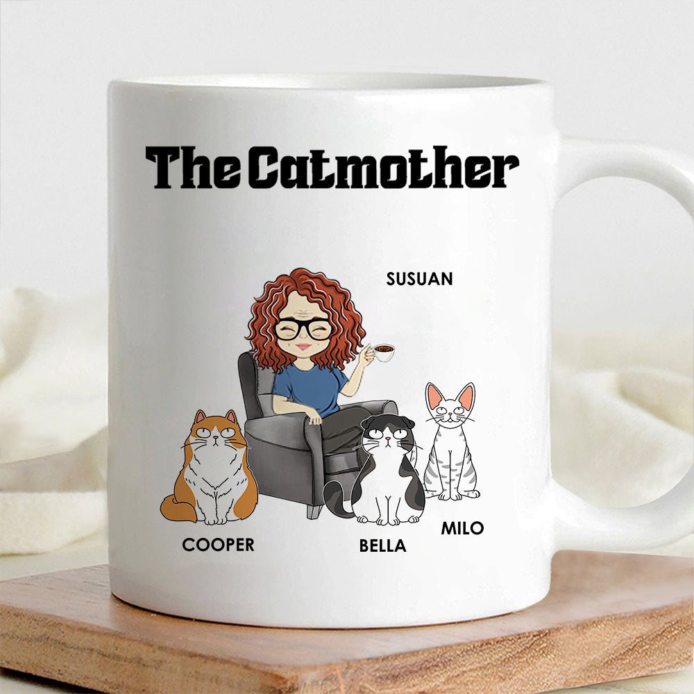 Cat Lover – Personalized White Ceramic Mug for Cat Lovers, Custom Gift for Cat Lover