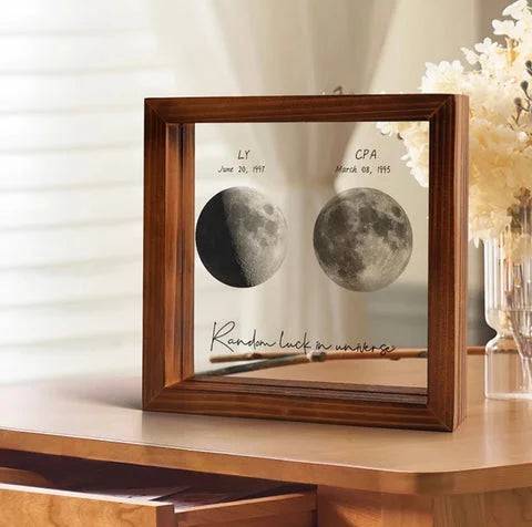 Starry Love - Customized Moon Phases LED Light Frame - A Romantic Universe-Inspired Gift for Anniversaries & Valentine's