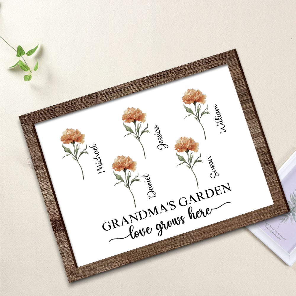 Personalized 2-Layer Wooden LED Plaque – A Heartfelt Gift for Grandma with Custom Design – A Special Gift to Celebrate Love