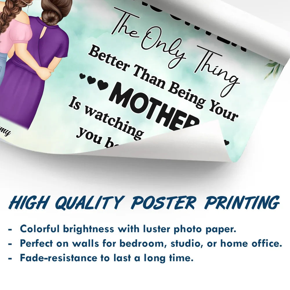 “To My Daughter” Embrace Mother-Daughter Poster or Canvas– A Heartfelt Creative Gift for Daughter on Mother’s Day