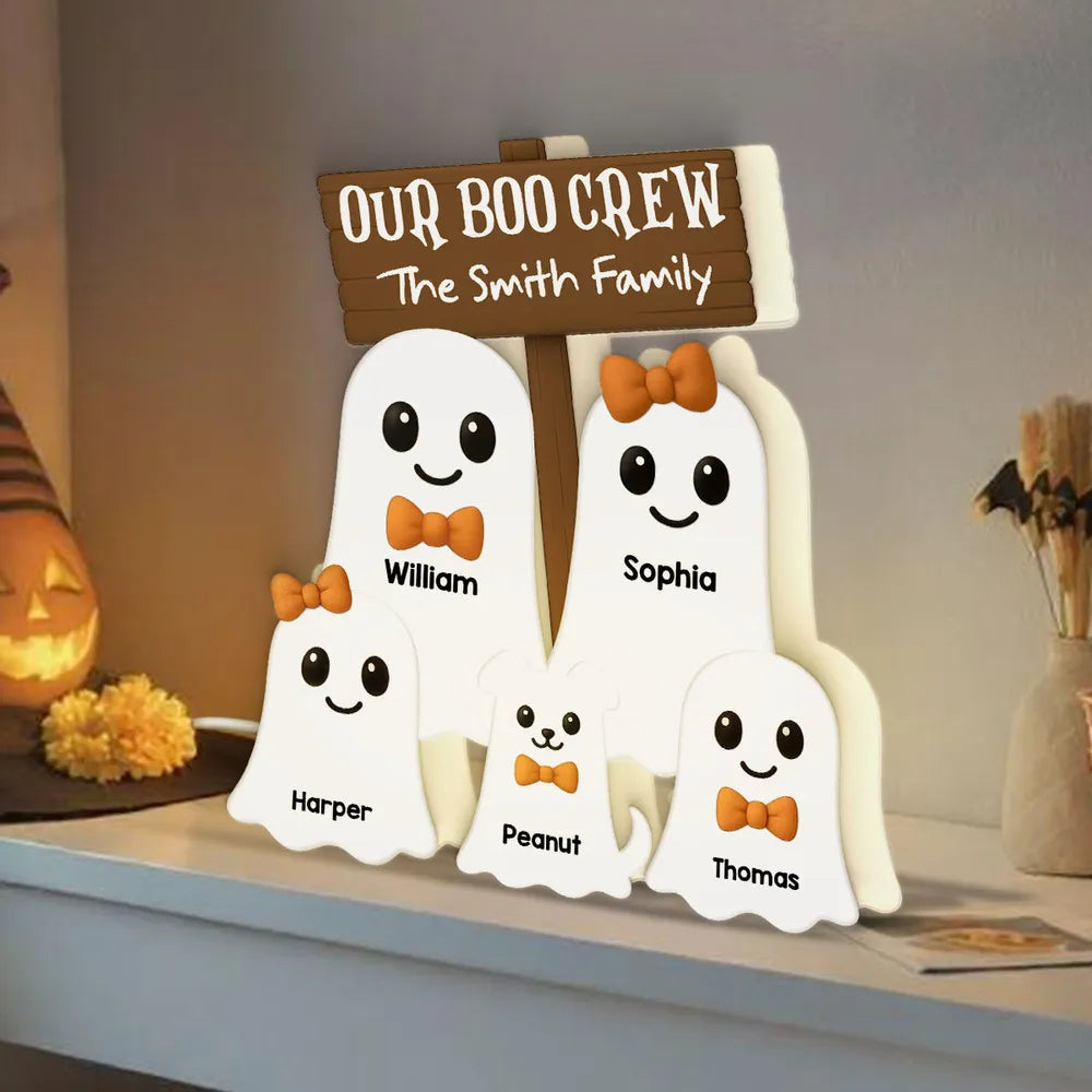Halloween Ghost Family Acrylic Light Box, Fun Spooky Design, Cozy Night Light, Perfect Gift for Families