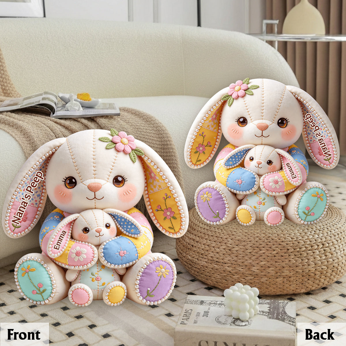 Grandma's Peeps - Personalized Grandma Premium Faux Fur Pillow