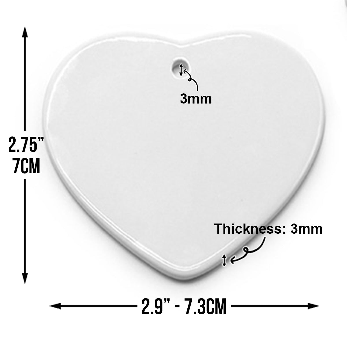 Besties Forever - Personalized Bestie Ceramic Heart Ornament