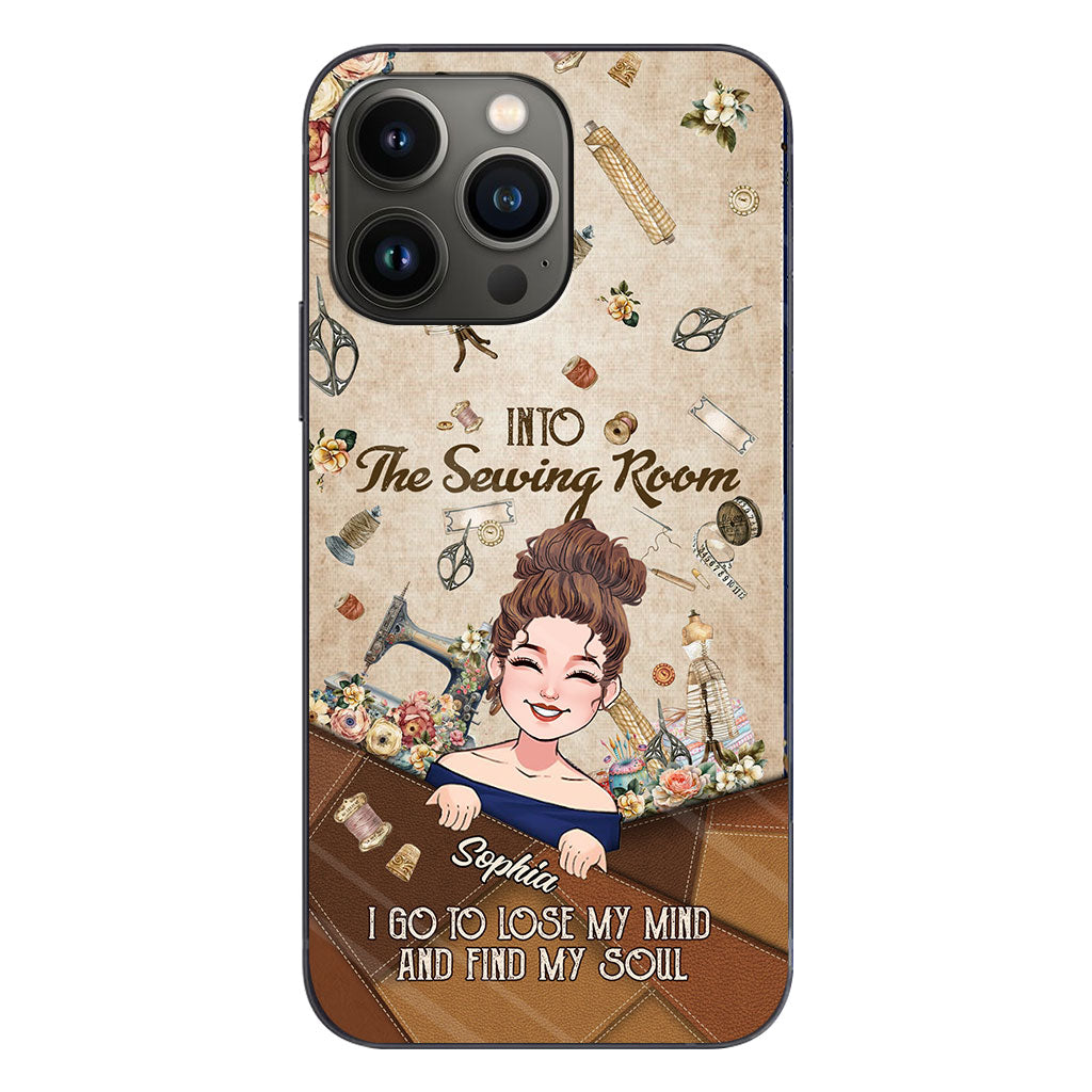 And Into The Sewing Room I Go - Personalized Sewing Phone Case