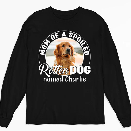 Personalized 'Mom & Spoiled Dog' Tee - Custom Dog Name Gift Shirt