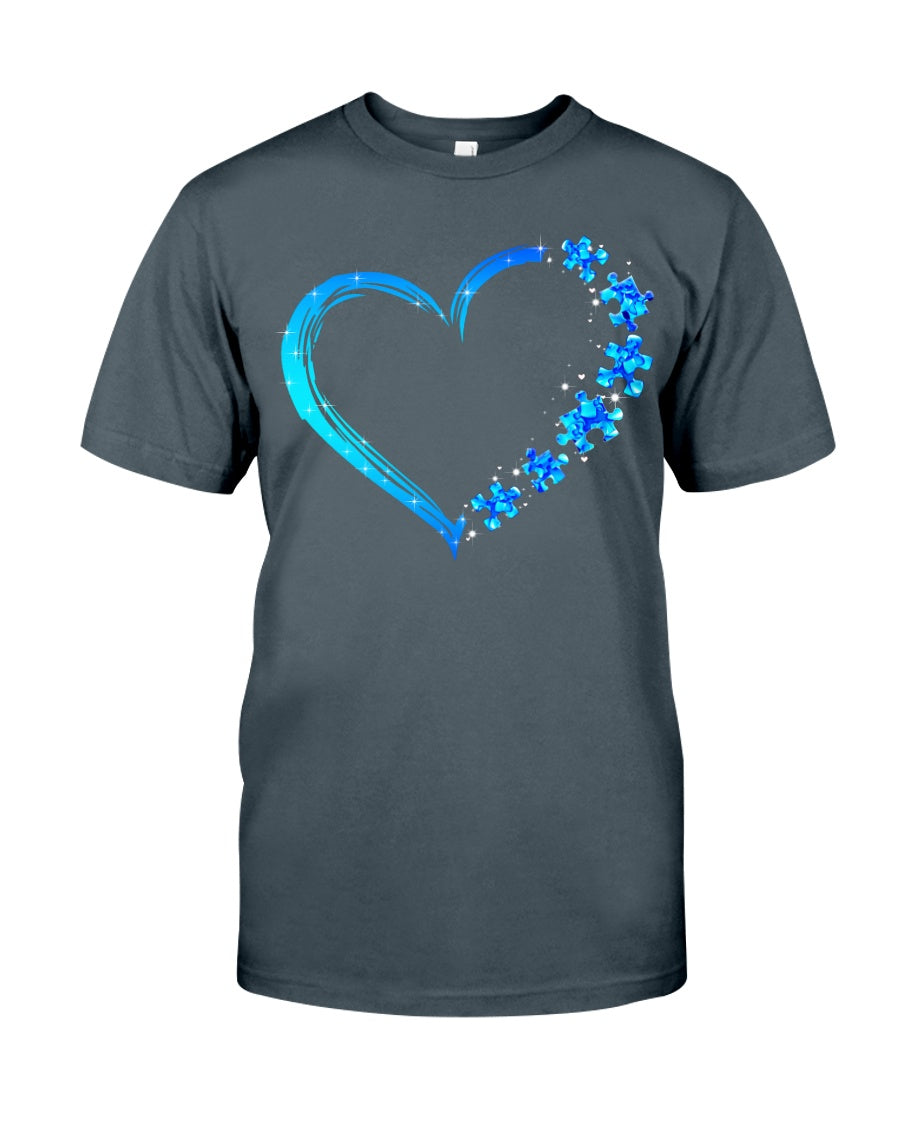 Blue Heart - Autism Awareness T-shirt and Hoodie 0520