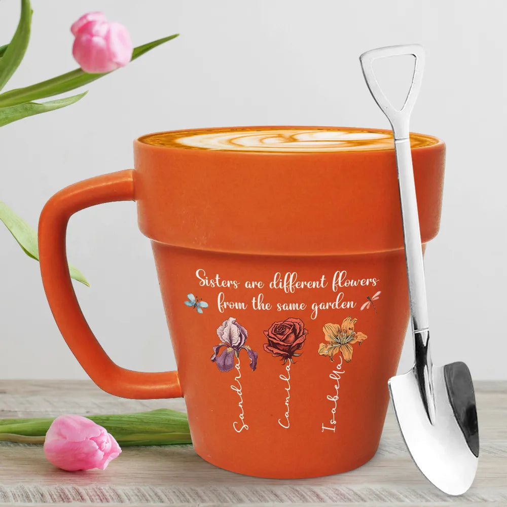 Creative Plant Pot Style Mug with Mini Shovel Spoon - Special Gift for Sisters