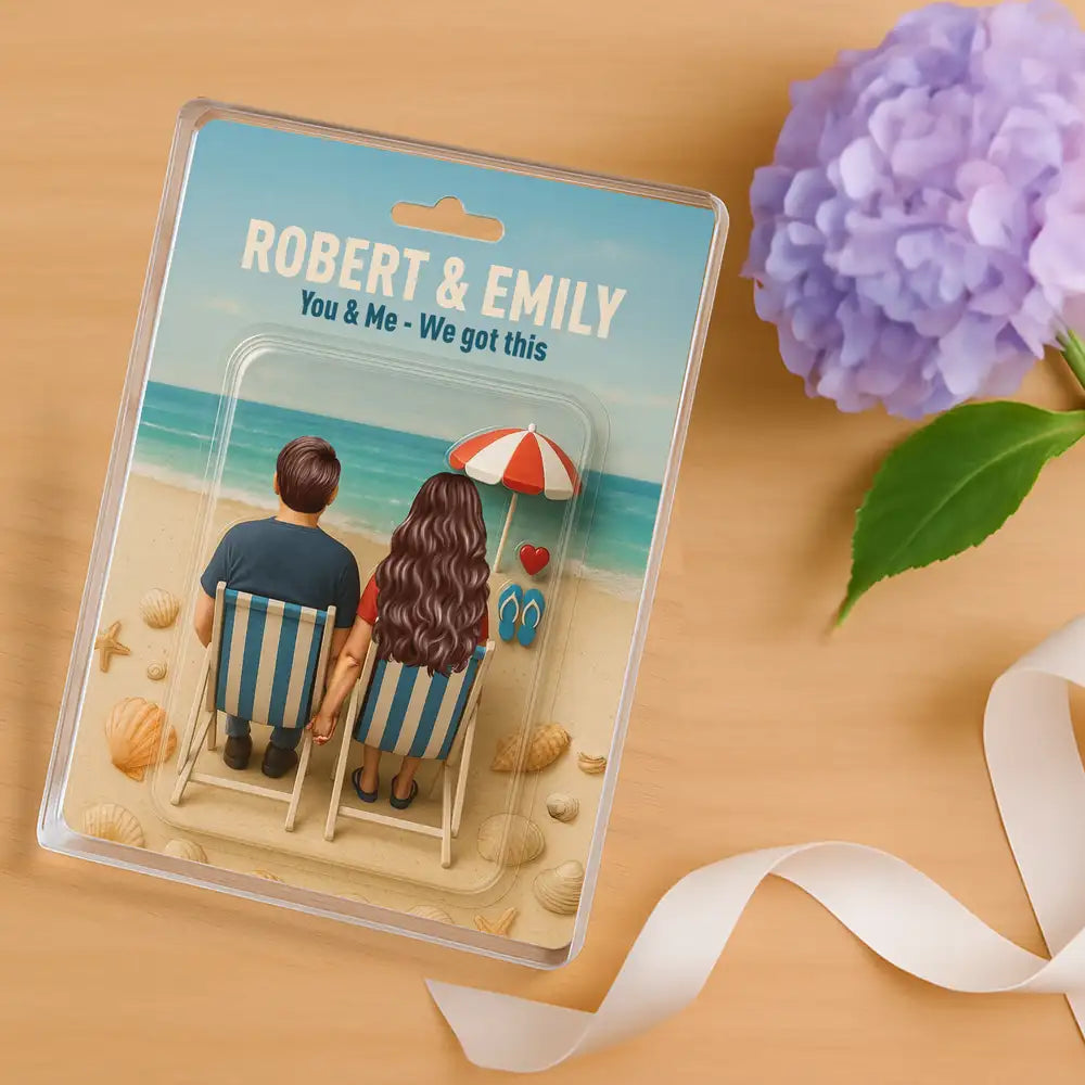 Personalized Acrylic Plaque – Beach Scene Gift for Couples