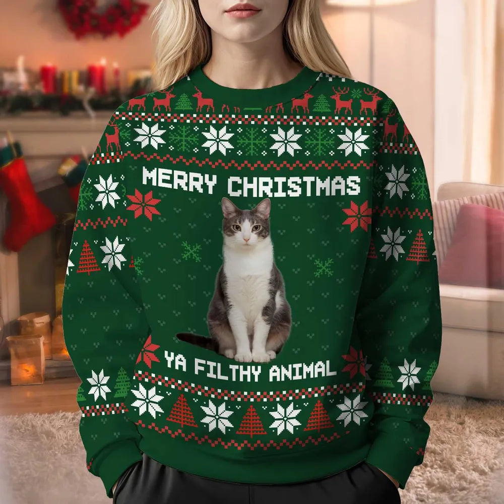 Personalized Sweatshirt for Dog Lovers – Custom Christmas Gift for Your Furry Friend, Perfect for Holiday Memories