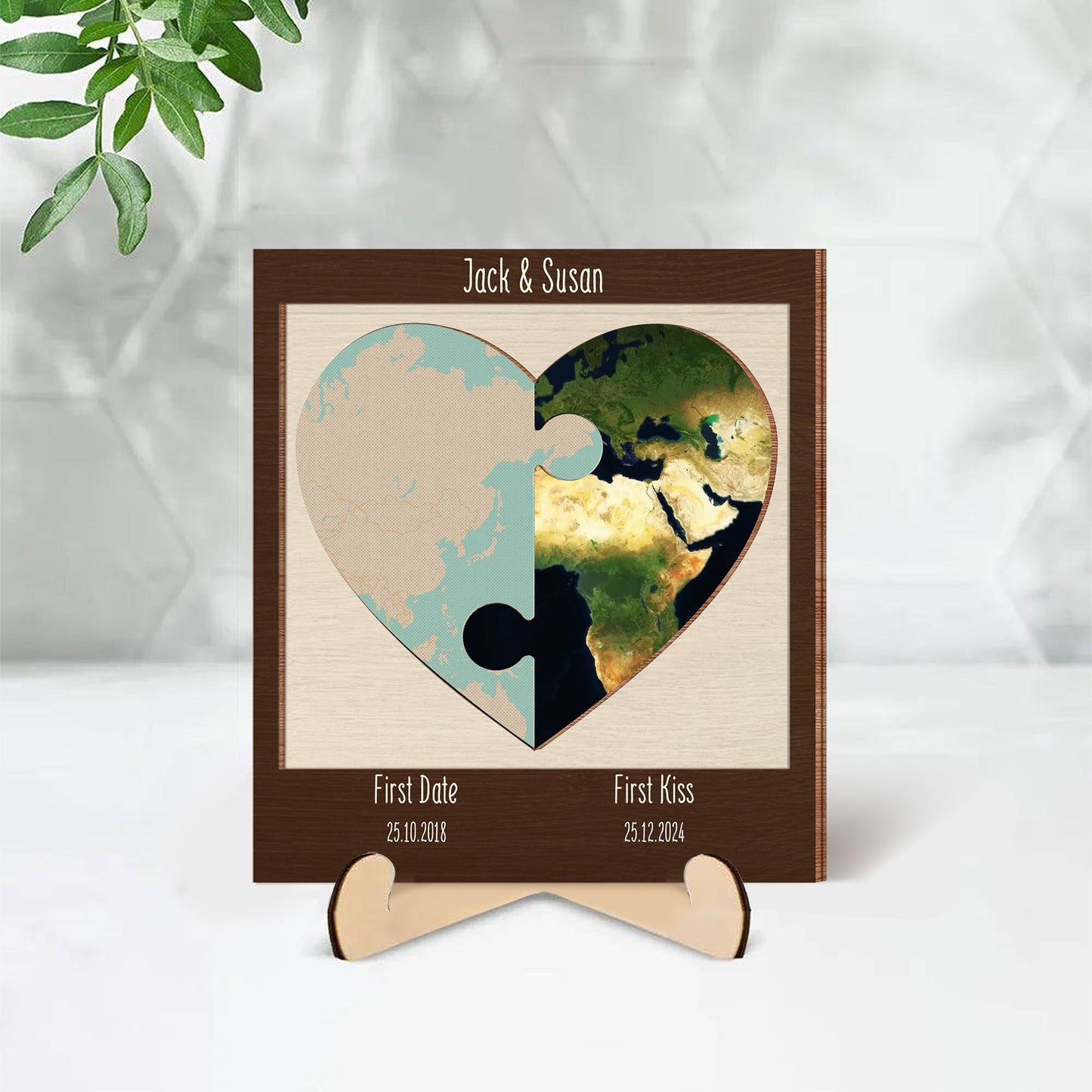 Customized Love Story Plaque - Highlight Your Important Dates and Places