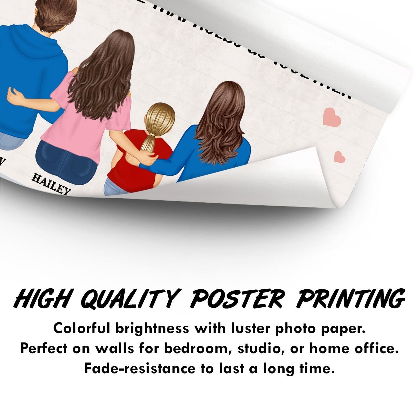 Personalized Mom Poster Gift – You Are The Piece That Holds Us Together Wall Art, Unique Family Gift For Mom Or Grandma