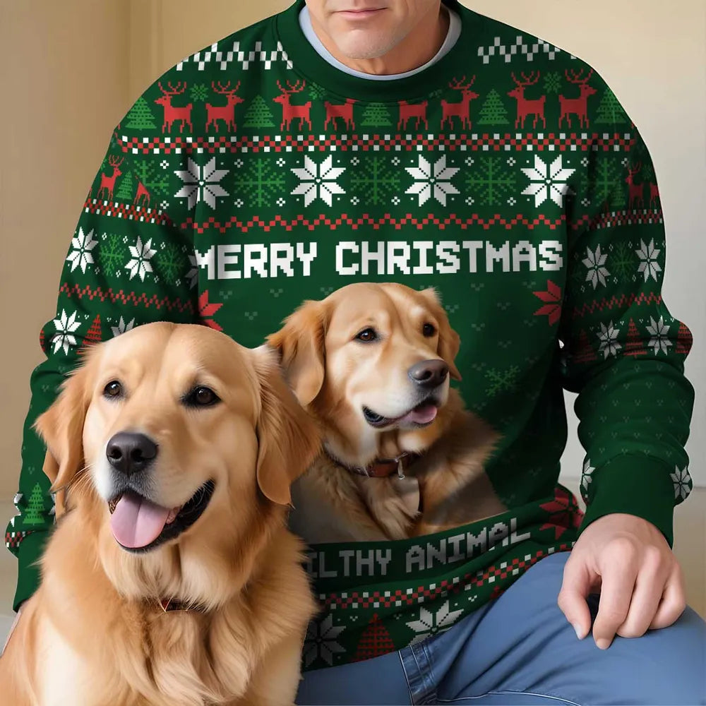 Personalized Sweatshirt for Dog Lovers – Custom Christmas Gift for Your Furry Friend, Perfect for Holiday Memories