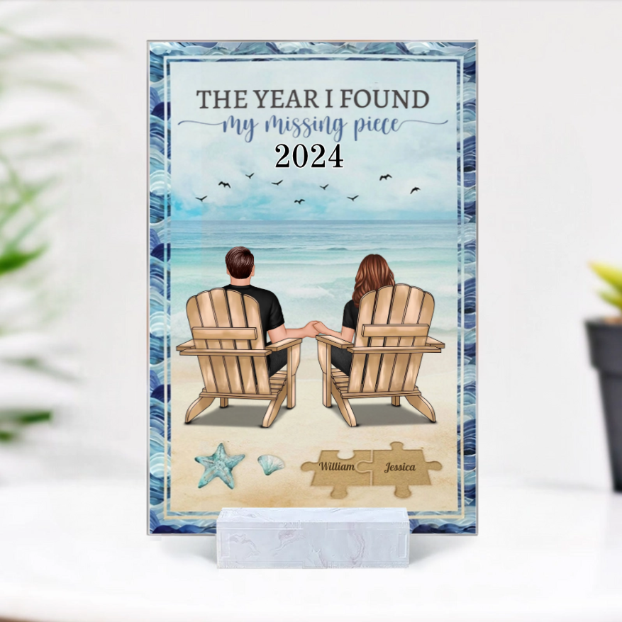 The Year I Found My Missing Piece Couple Gift - Personalized Blanket or Poster or Keychain or Plaque