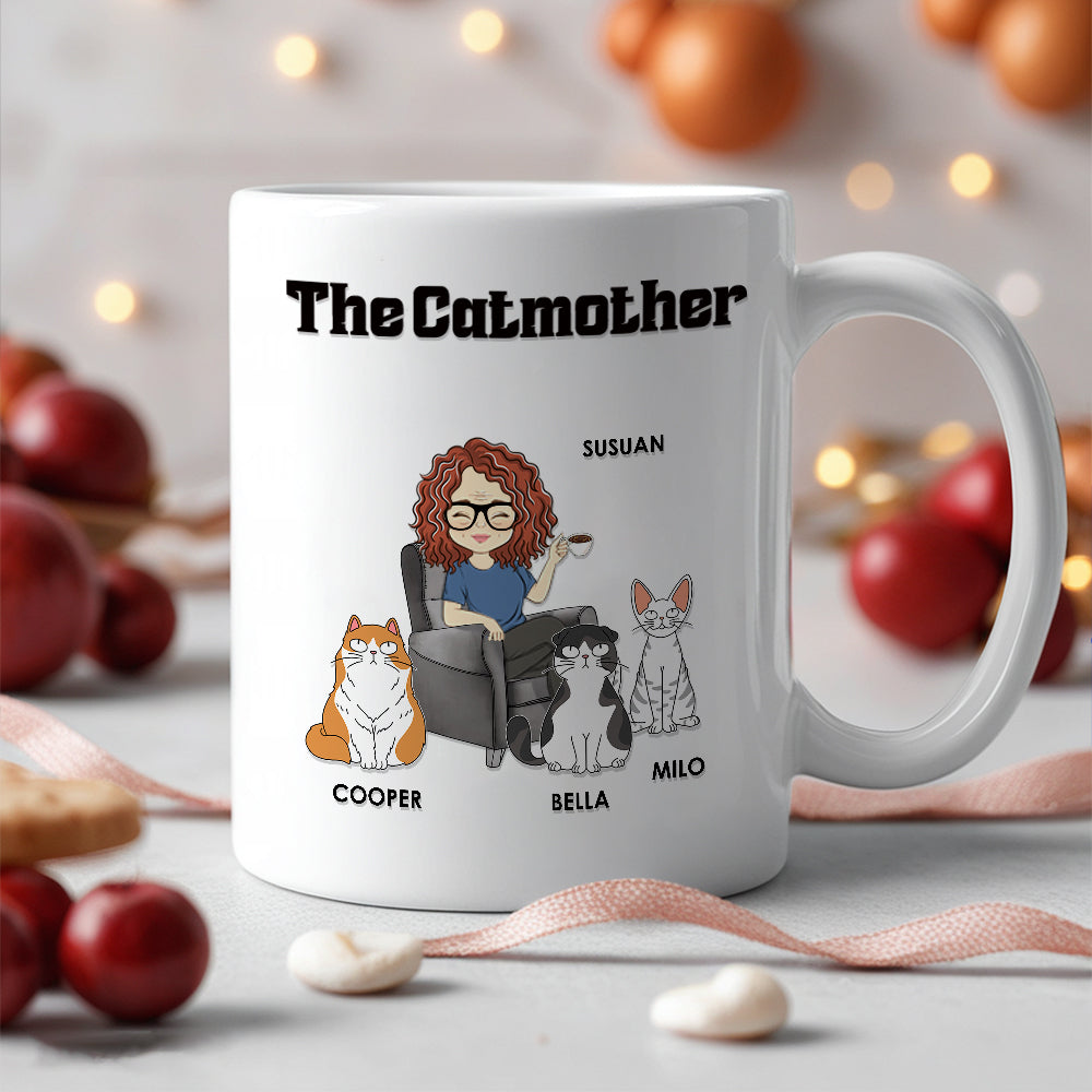 Cat Lover – Personalized White Ceramic Mug for Cat Lovers, Custom Gift for Cat Lover
