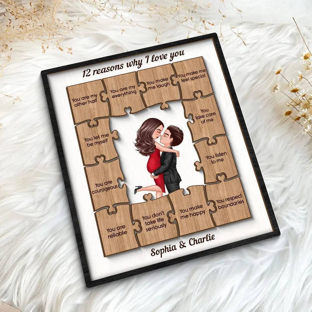 Countless Reasons of Love - Personalized Wooden Plaque for Valentine's & Anniversaries - A Unique ‘Why I Love You’ Tribute