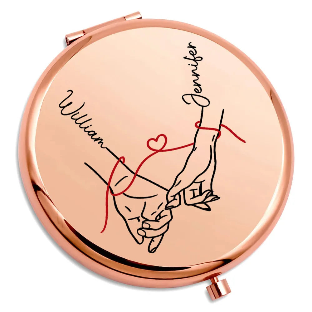 My Person My Love Quote Personalized Metal Compact Mirror Sweet On the Go Reminder Unique Romantic Gift for Couple