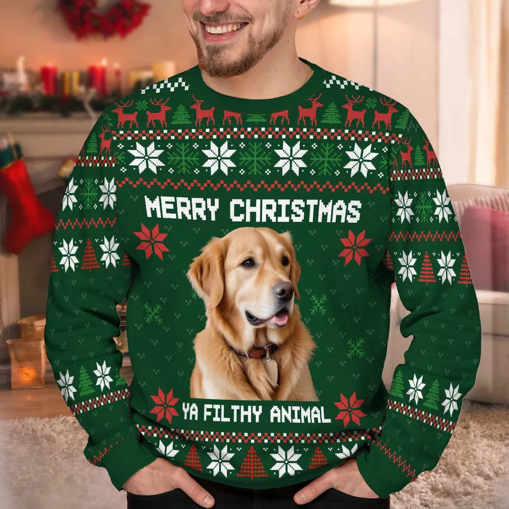 Personalized Sweatshirt for Dog Lovers – Custom Christmas Gift for Your Furry Friend, Perfect for Holiday Memories