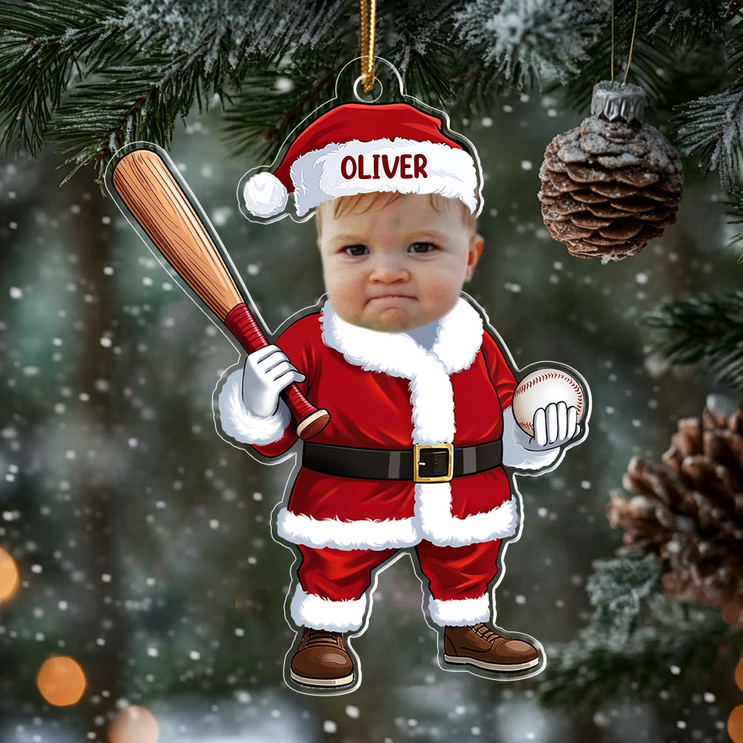 Funny Personalized Christmas Ornament – Perfect Gift for Quirky Kids and Grandkids, Celebrate Holiday Cheer