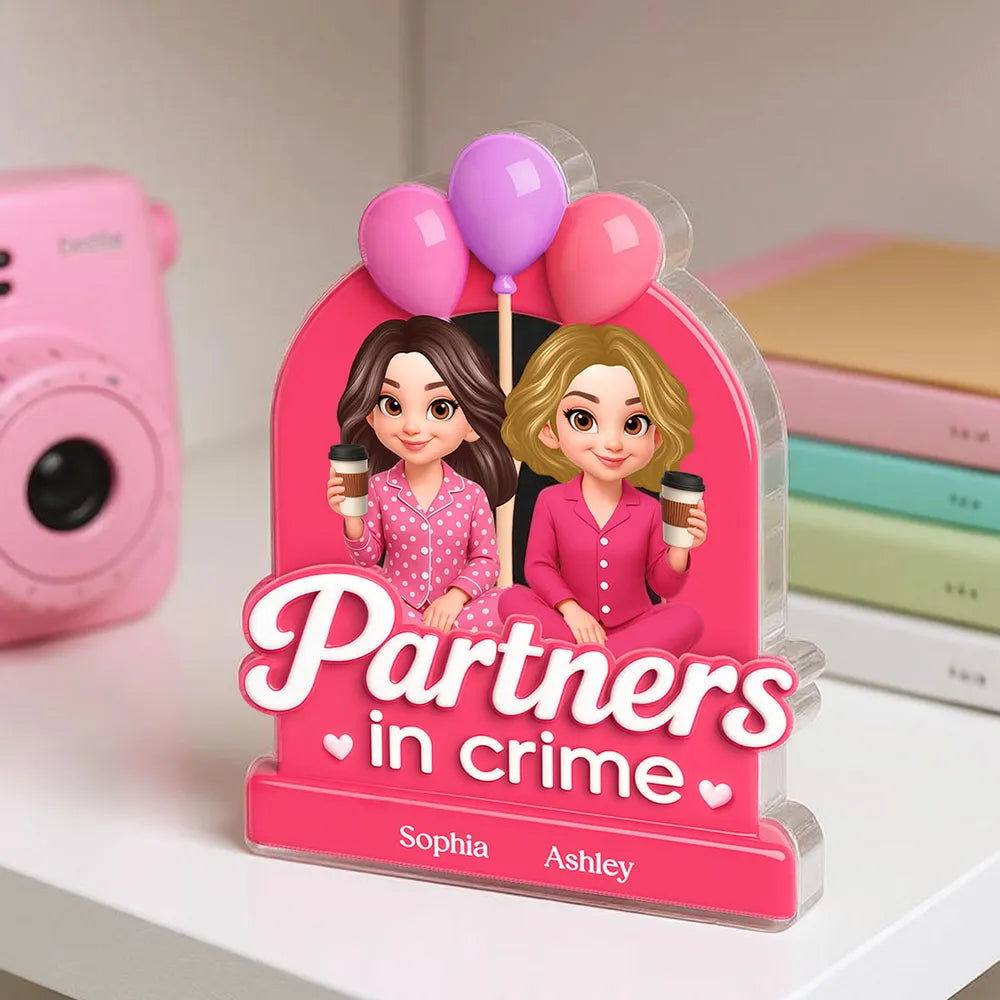Pink Acrylic Block Plaque for Best Friends Gift