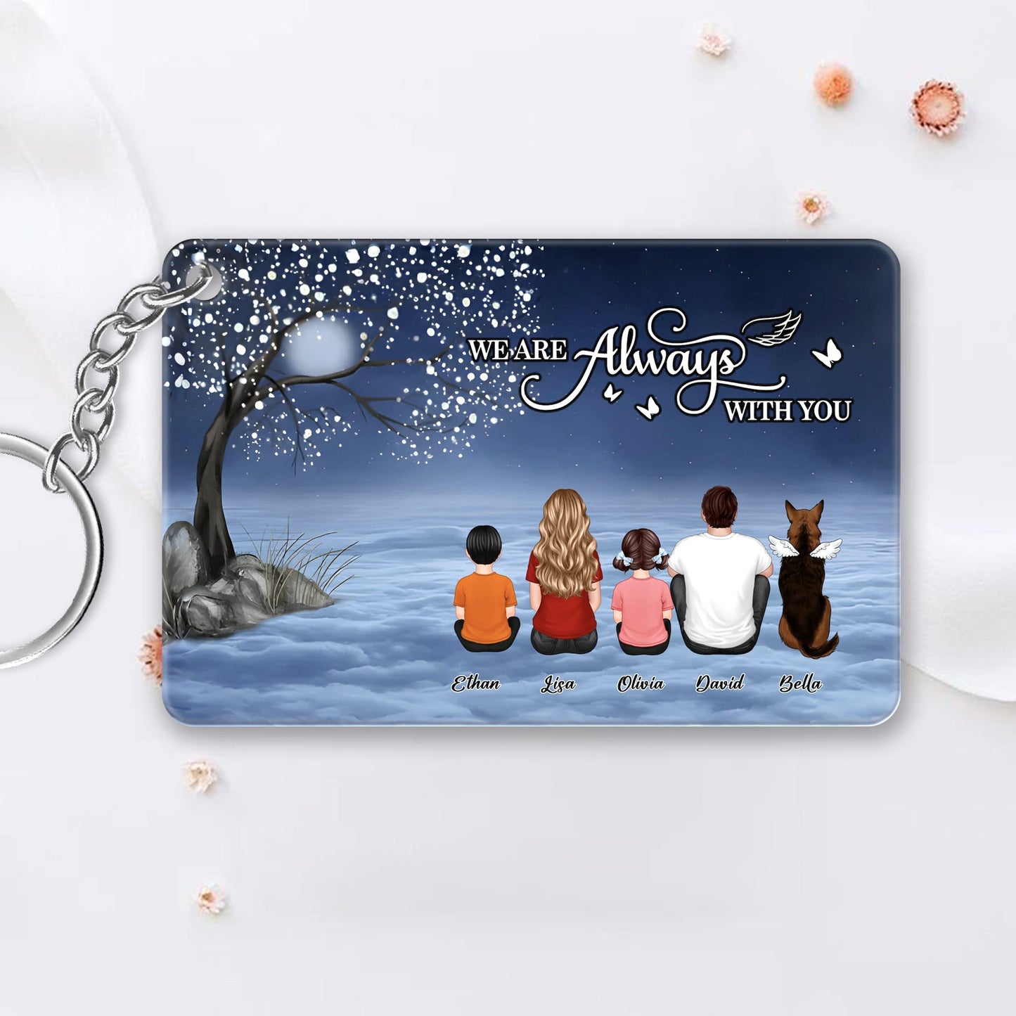 Butterfly I Am Always With You Memorial Personalized Keychain or Poster or Ornament or Plaque