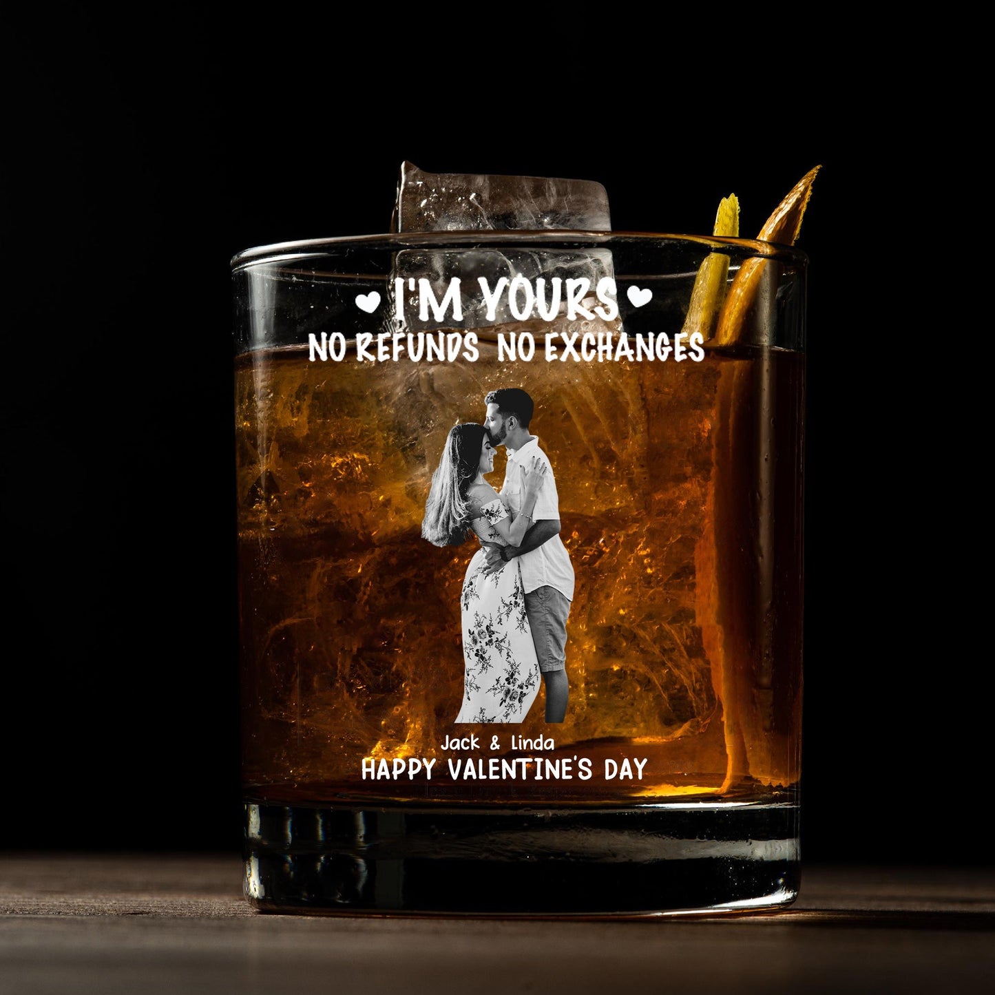 Personalized Whiskey Glass - Romantic Valentine’s Day Keepsake
