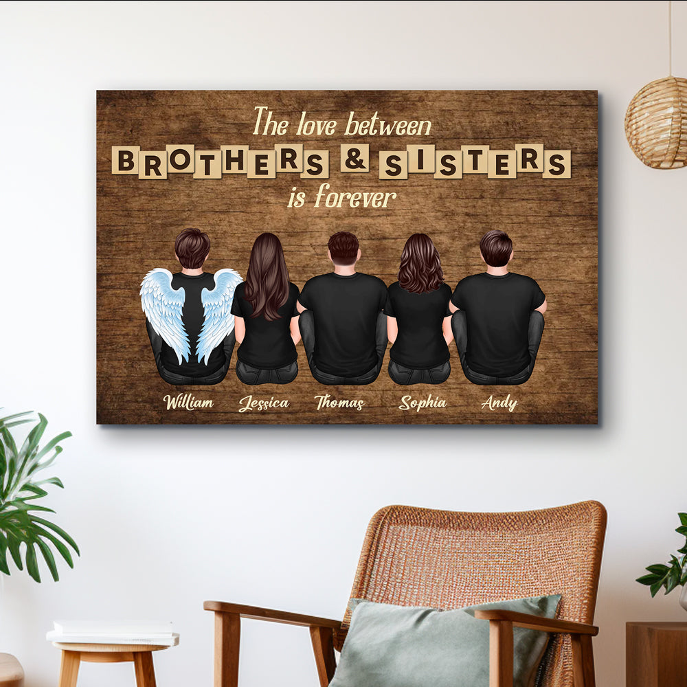 The Love Between Brothers and Sisters – Customizable Poster for Siblings , A Heartfelt Gift for Family Gatherings and Special Occasions