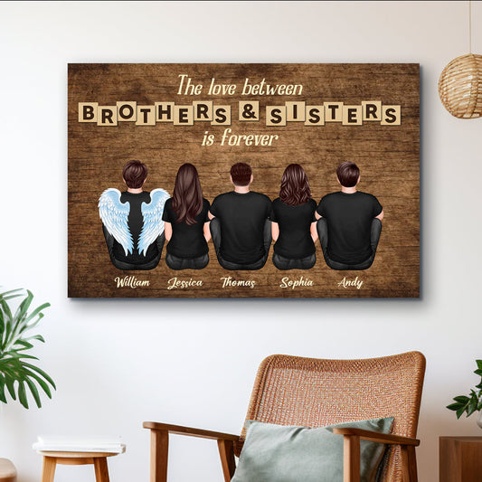 The Love Between Brothers and Sisters – Customizable Poster for Siblings , A Heartfelt Gift for Family Gatherings and Special Occasions